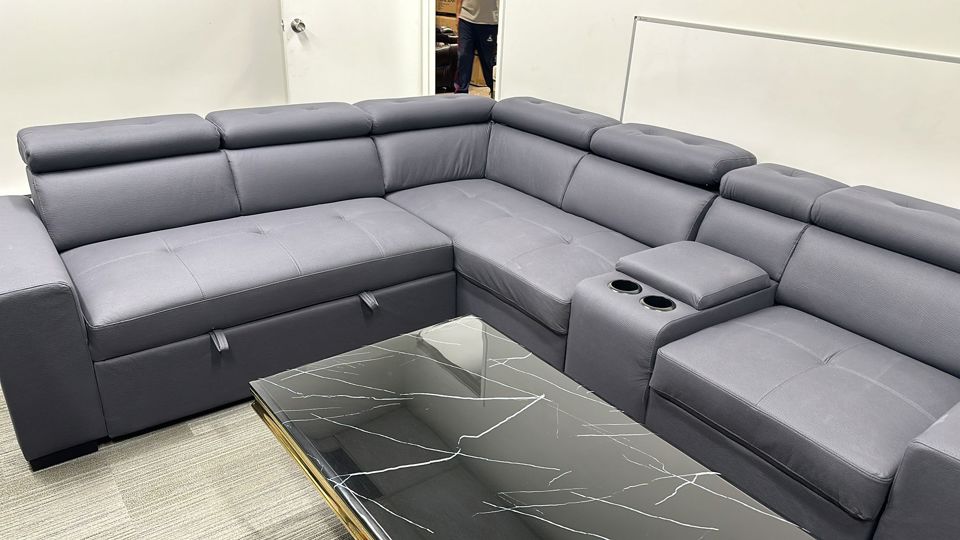 9219/8722 Dark Grey Sectional