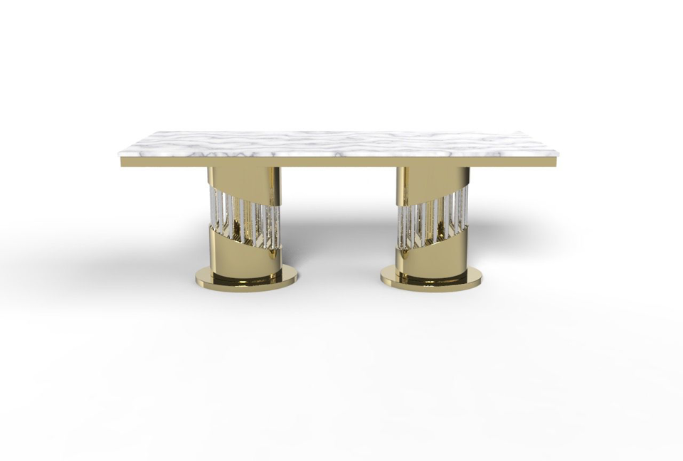 1977_Gold_87" Dinning Table