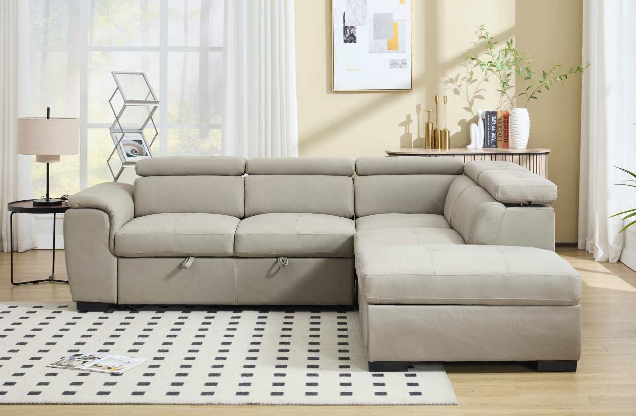 8806_Light Grey_Sofa Bed