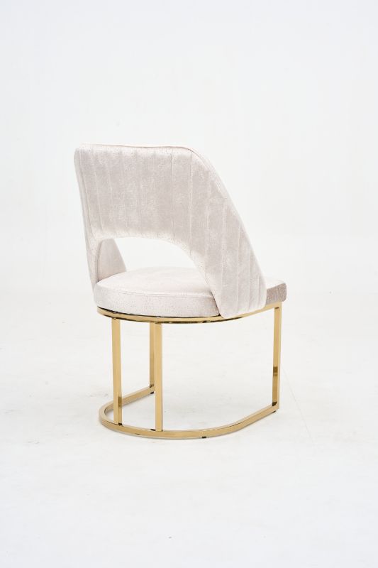 PANDA_Beige/Gold_Dinning Chair