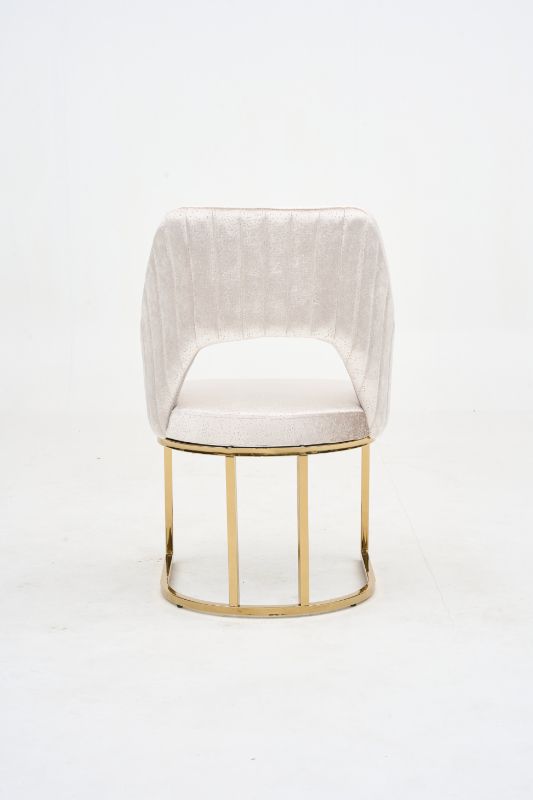 PANDA_Beige/Gold_Dinning Chair