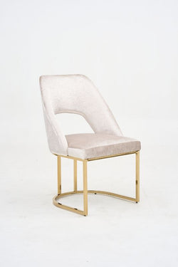 PANDA_Beige/Gold_Dinning Chair