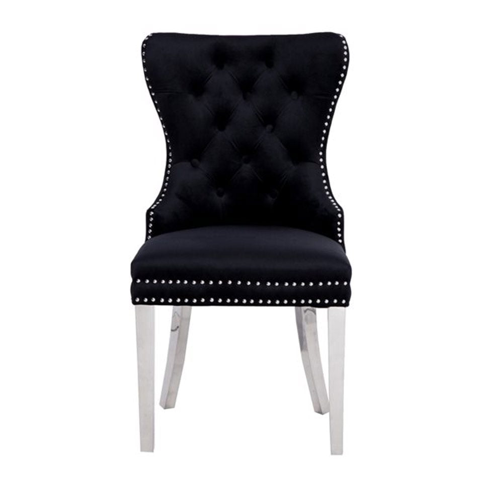 ANNA_Black_Silver_Dinning Chair