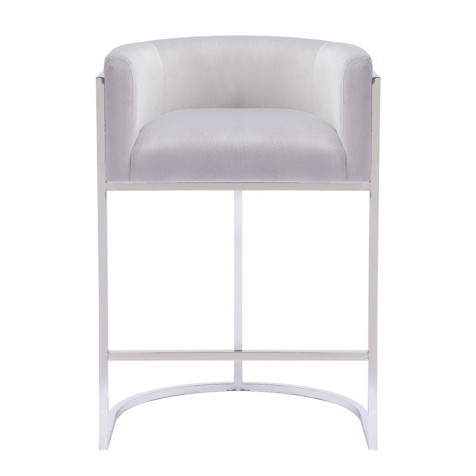 JANE GREY SILVER BARSTOOL