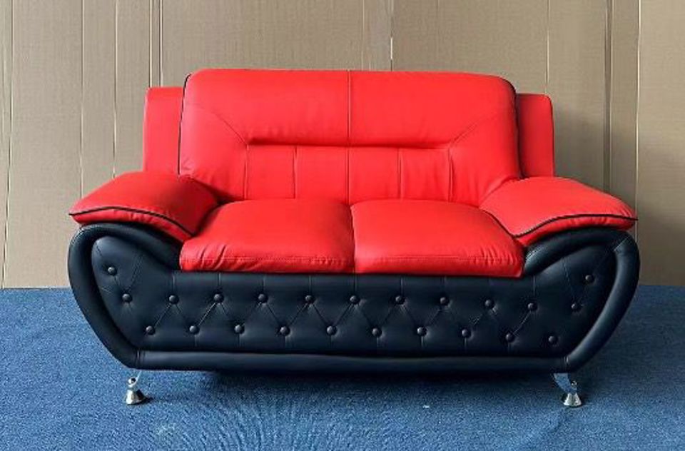 Farley_Loveseat_Red/Black