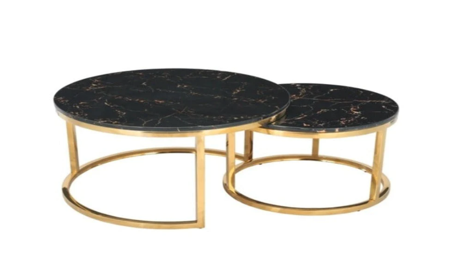 1619 BLACK/GOLD COFFEE TABLE