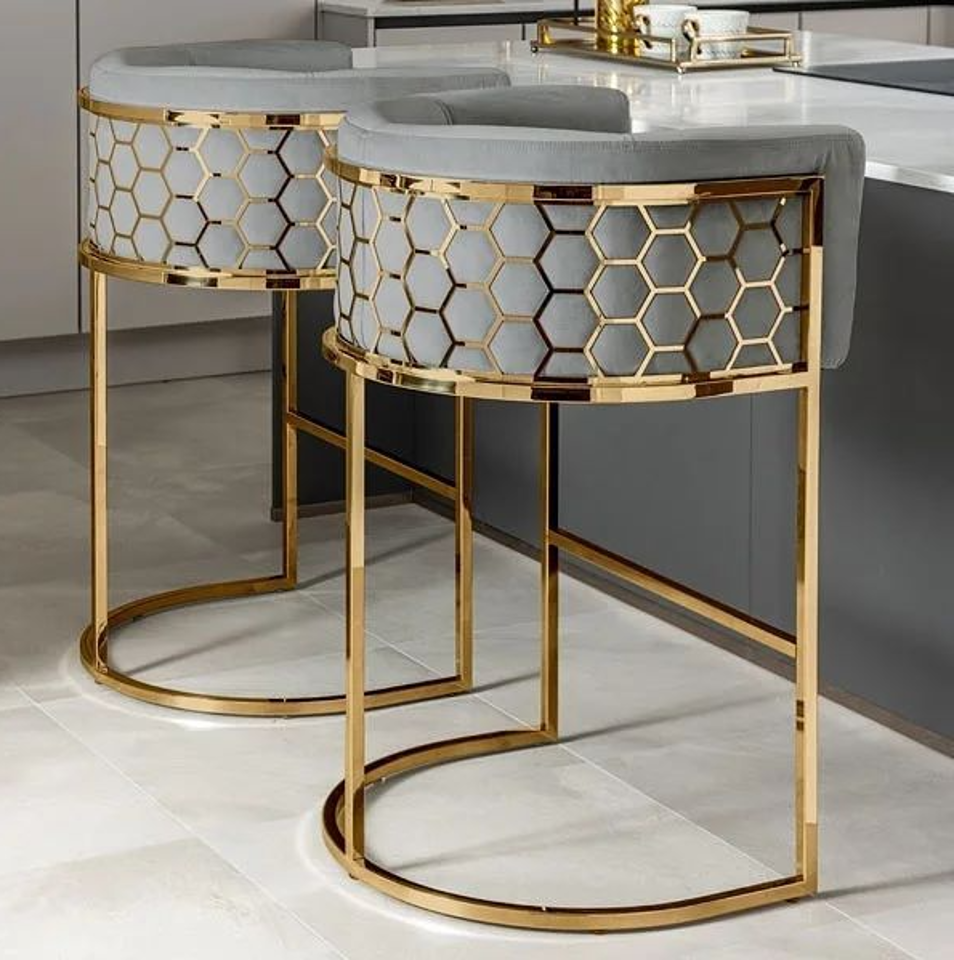 VERA GREY GOLD BARSTOOL