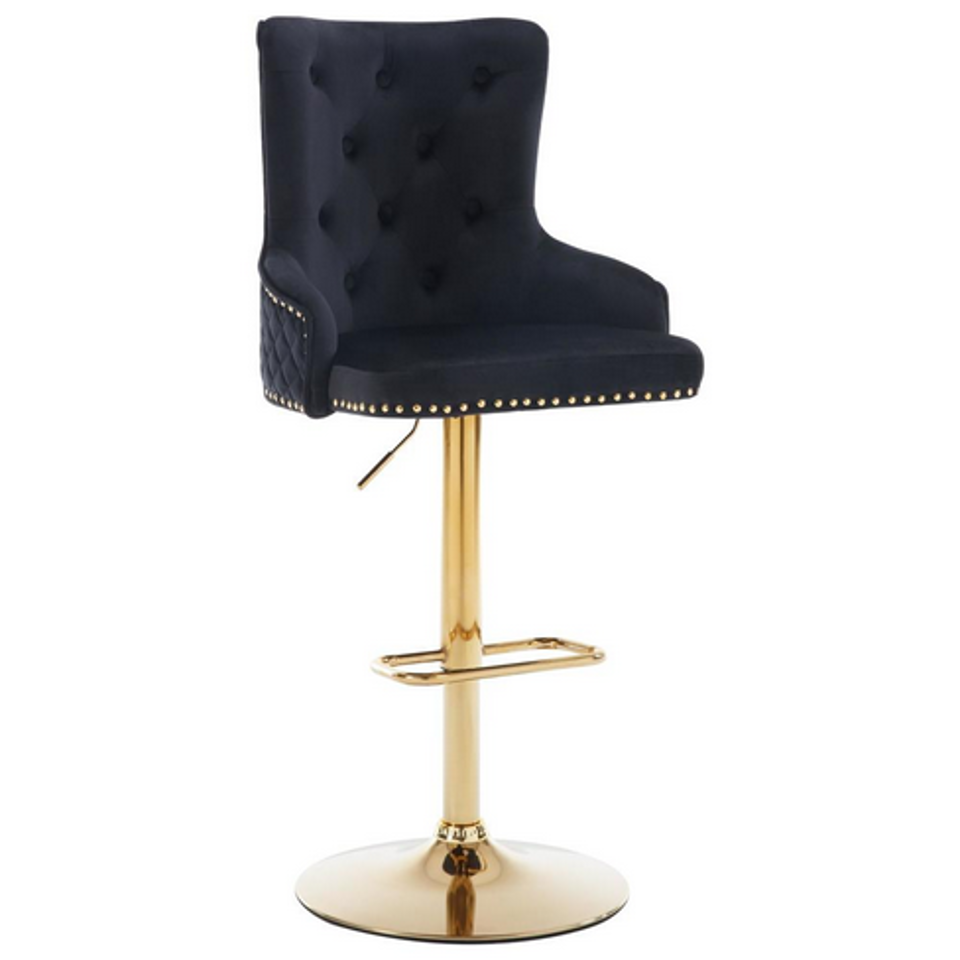 CHARLES (ZB-7136) BLACK/GOLD BARSTOOL