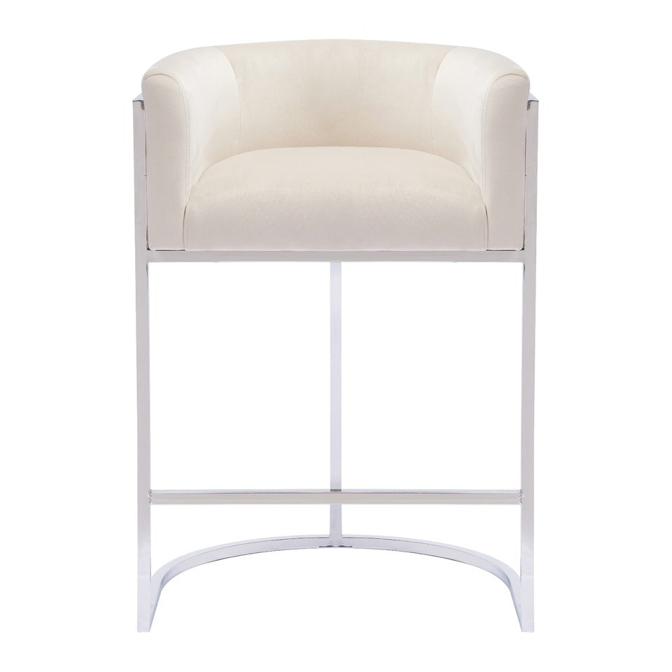 JANE BEIGE SILVER BARSTOOL