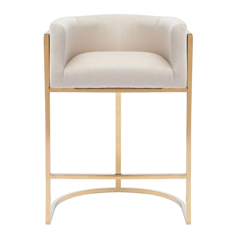 JANE BEIGE GOLD BARSTOOL