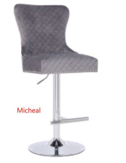 MICHEAL (ZB-7131) GREY/SILVER BARSTOOL
